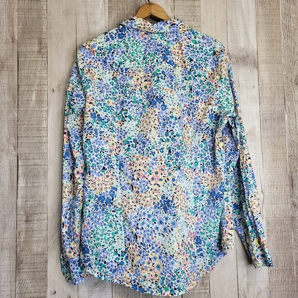 J.Crew Colorful Floral Button-Up Shirt. Size Large 100% Cotton - Picture 9 of 11